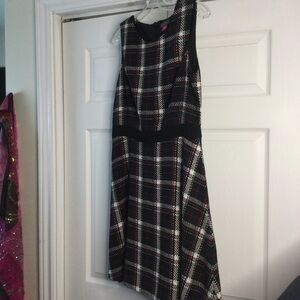 Vince Camuto Sassy tartan pattern dress